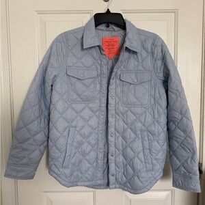 J. Crew Signature Light Blue Quilted Puffer Jacket Water-repellent Size XS